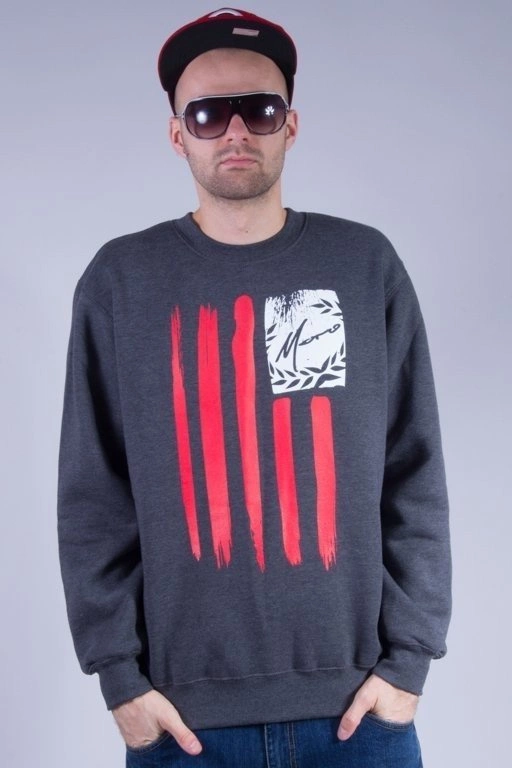 MORO BLUZA BEZ KAPTURA FLAG GREY