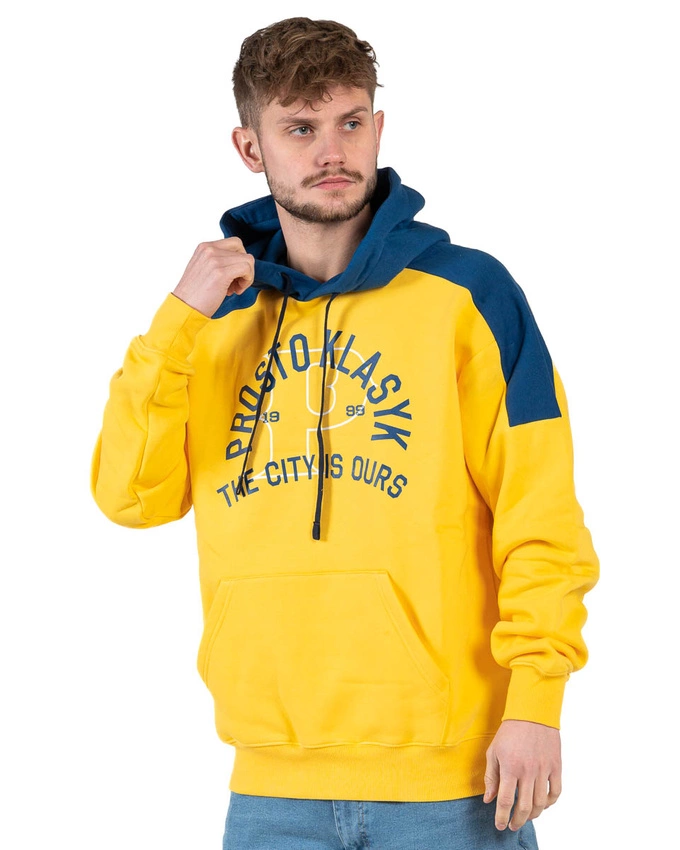Bluza Z Kapturem Prosto Title Żółta