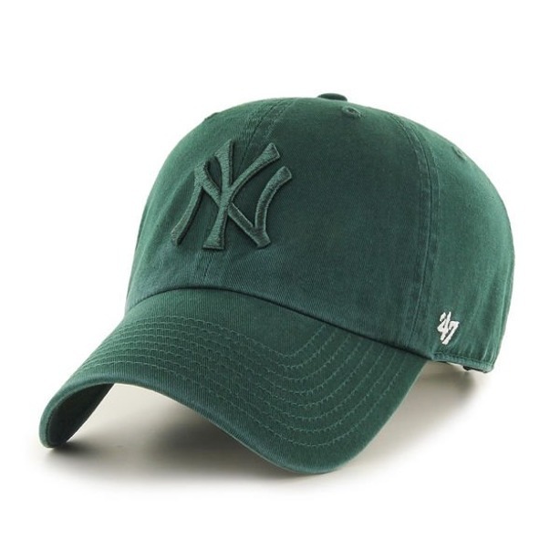 47 BRAND CAP MLB NEW YORK YANKEES CLEAN UP GREEN