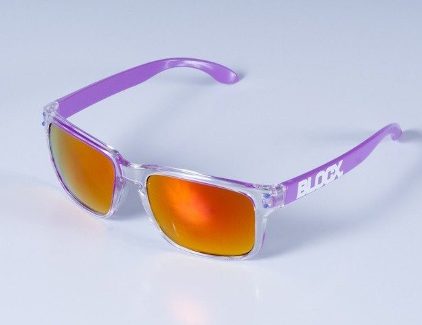 BLOCX OKULARY SQUARE CLEAR VIOLET COL