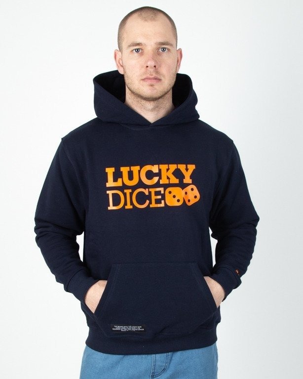 Bluza Lucky Dice Hoodie Logo Navy-Orange