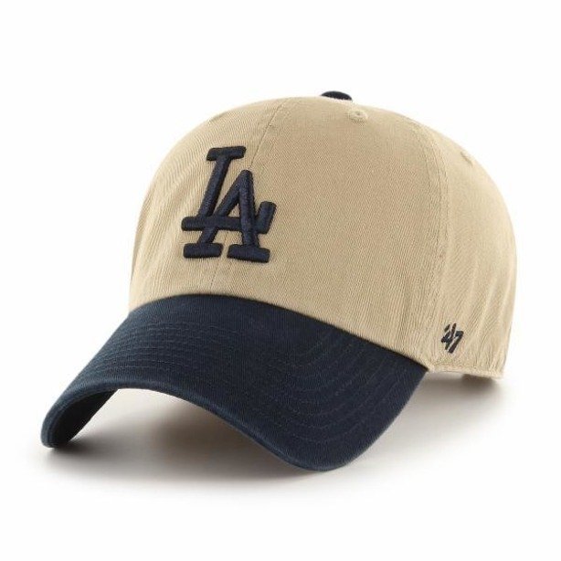 Czapka 47 Brand Los Angeles Dodgers Clean Up Beżowa