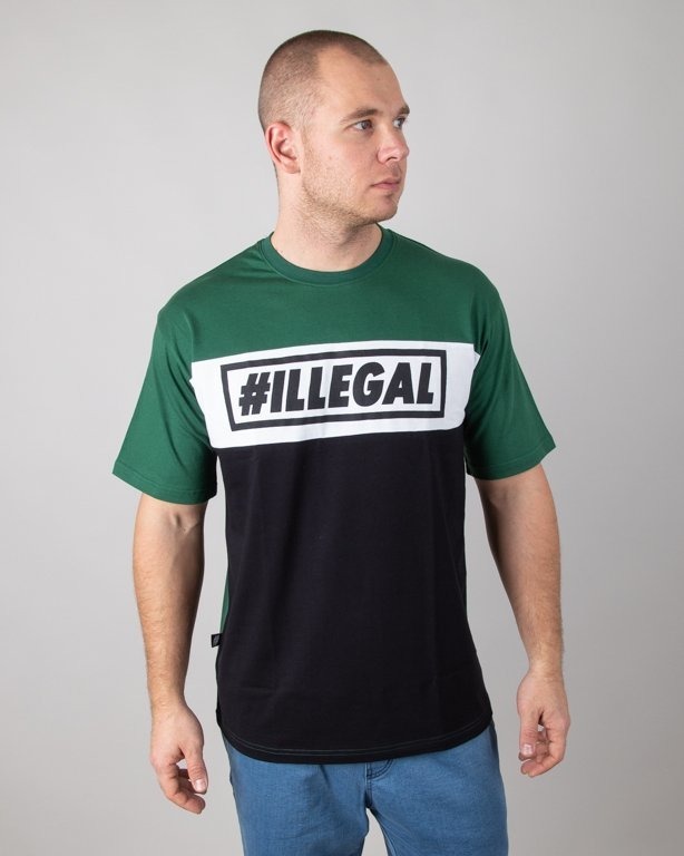Illegal Koszulka T-shirt 3 Color Green-Black