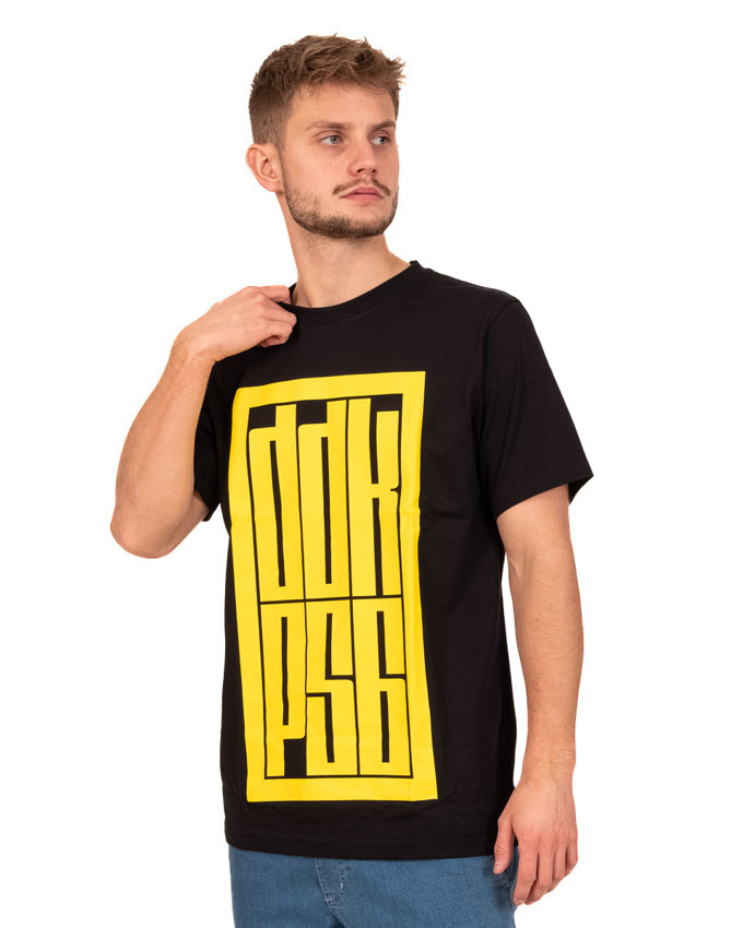 Koszulka Dudek P56 Frame Czarna / Żółta