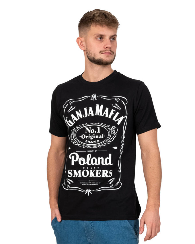 Koszulka Ganja Mafia Heavy Smokers Czarna