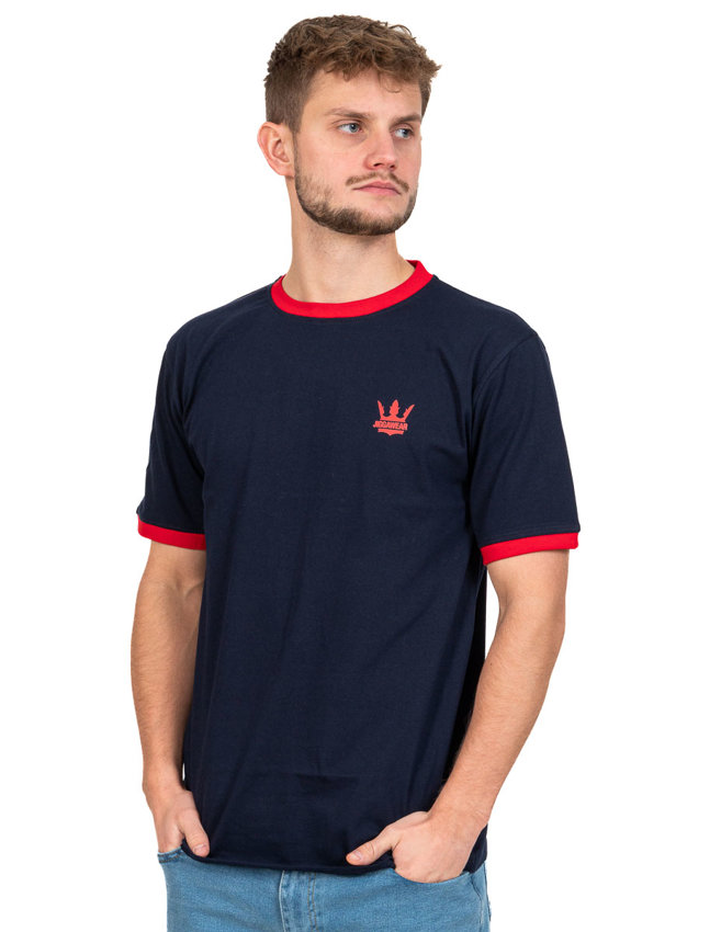 Koszulka Jigga Wear Contrast Granatowa / Czerwona