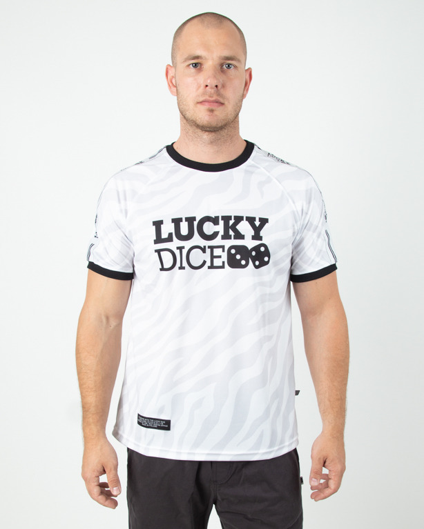 Koszulka Lucky Dice Tape Sb Animal Waves White-Grey