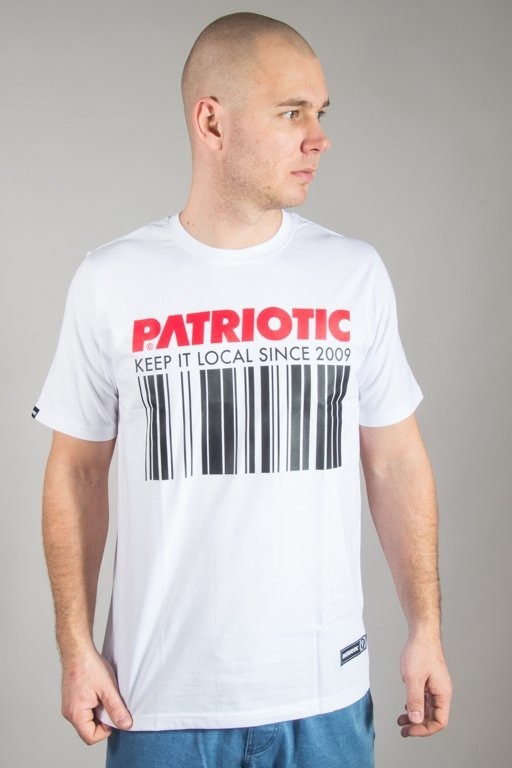 Patriotic T-Shrt Barcode White