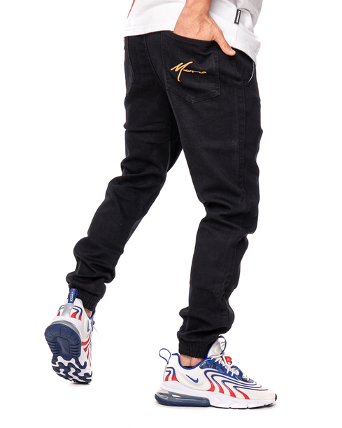 Spodnie Jeans Jogger Moro Sport Big Paris Pocket Czarne