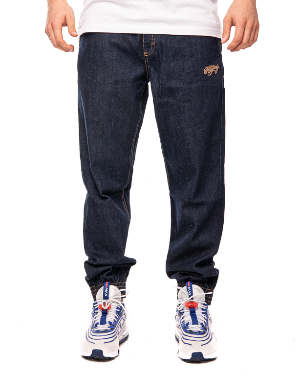 Spodnie Jeans Jogger Regular Diil Gang Front Ciemnoniebieskie